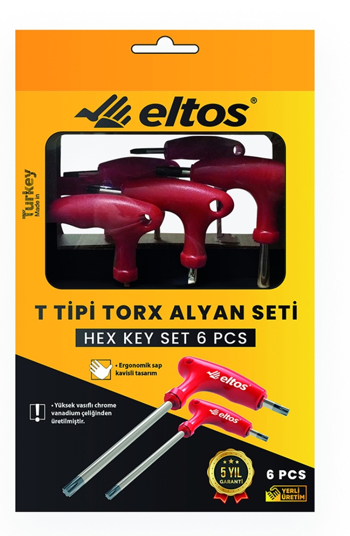 T Tipi Torx Alyan Seti 6 Parça Eltos