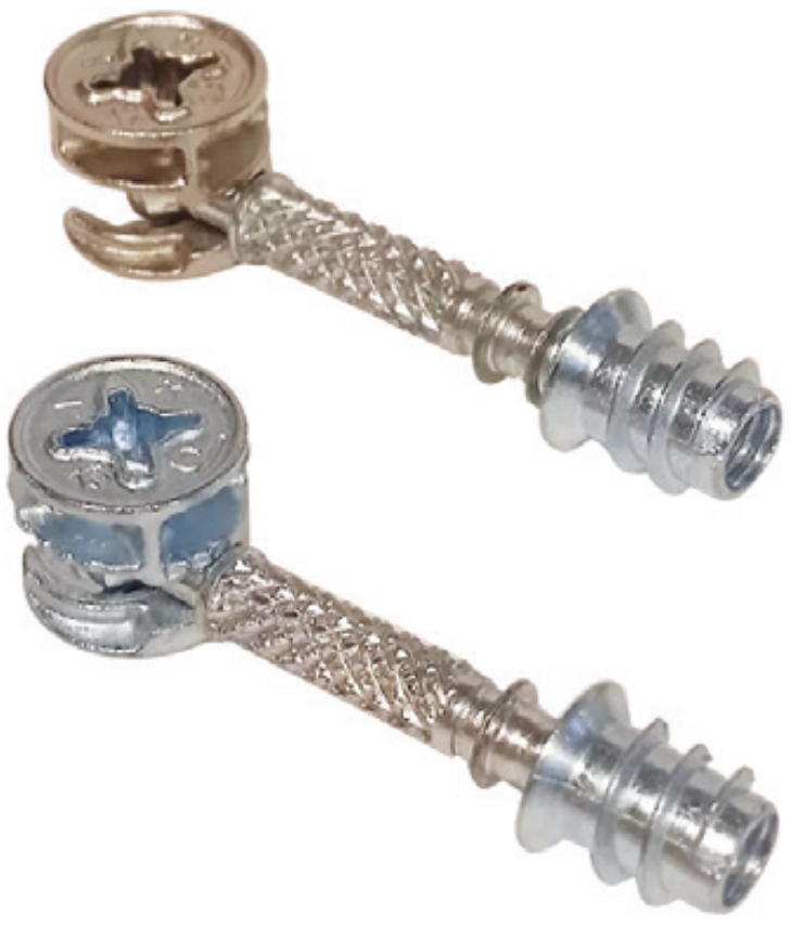 Minifix Takım  Nikel [ Metal Dübelli ] 15x13,3 mm
