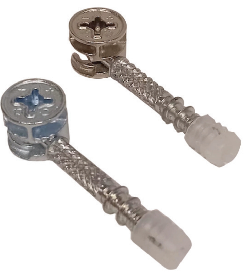 Minifix Takım  Nikel [ Plastik Dübelli ] 15x13,3 mm
