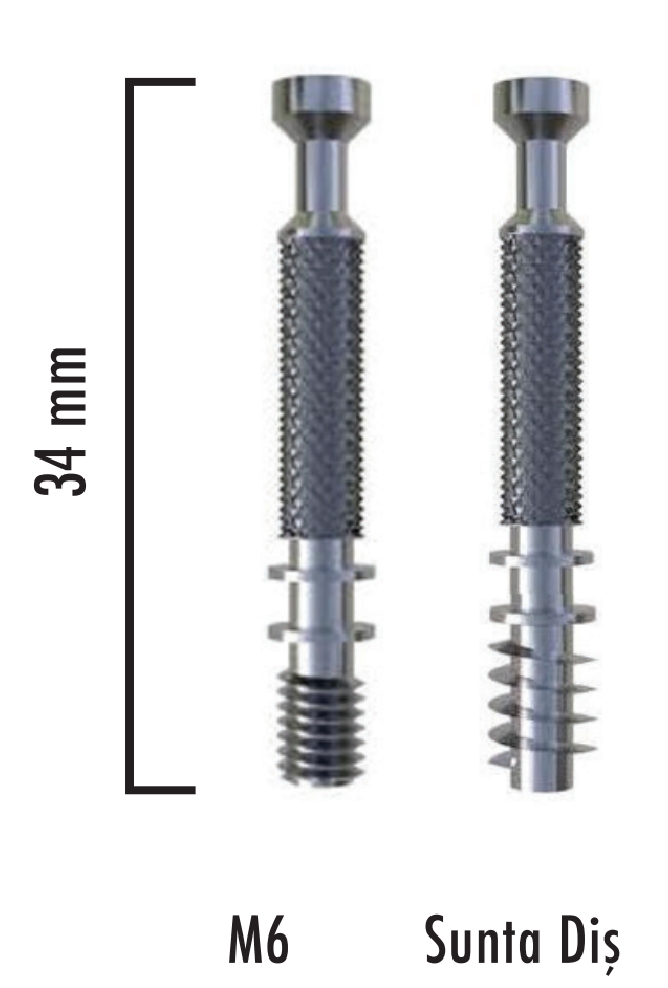 Minifix Mili [ Sunta Diş ] Çinko