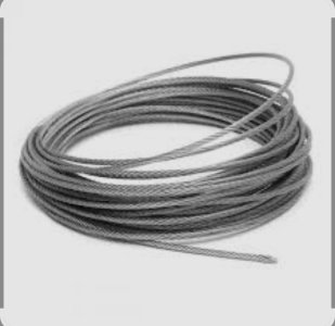 8 milim galvanizli çelik halat 1 metre